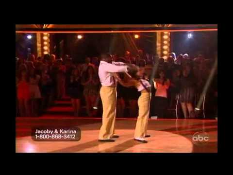 Jacoby Jones & Karina Smirnoff dance Jazz – DWTS Season 16 Week 2
