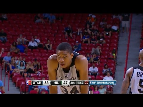 Giannis Antetokounmpo Full SL Highlights 2014.07.14 vs Jazz -15 Pts, 5 Assists